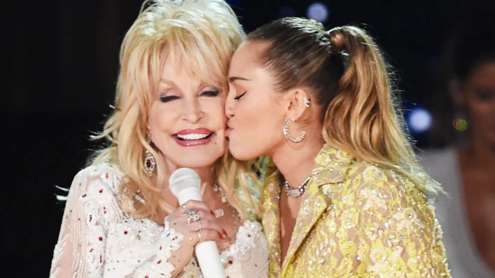 Miley Cyrus and Dolly Parton