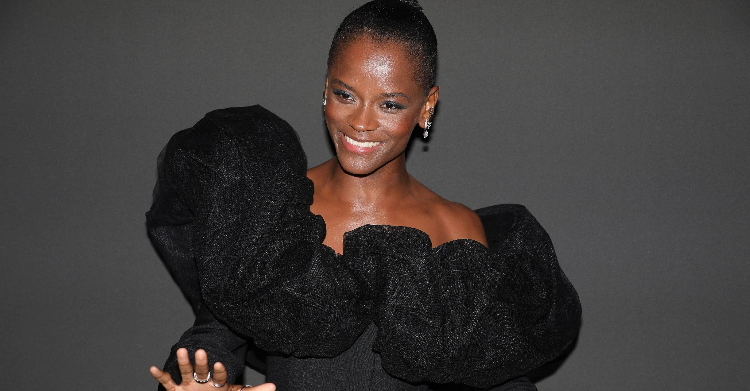 Letitia Wright pays tribute to Chadwick Boseman on 'Wakanda Forever' red carpet
